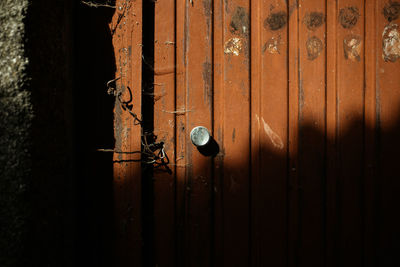 Close-up of closed door