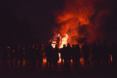 People enjoying at night