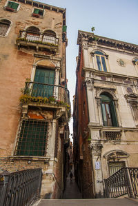 Low angle view of buildings in city