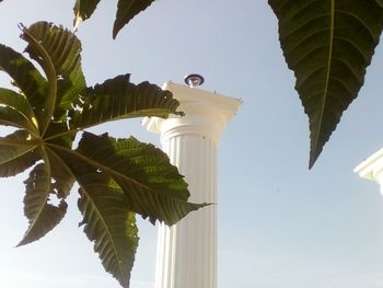 Low angle view of historic building against clear sky