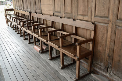 Empty chairs and tables