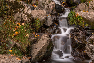 Stream flowing through rocks