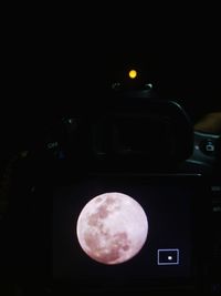 Close-up of illuminated lighting equipment