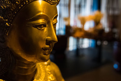 Close-up of statue of buddha