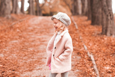 Cute girl enjoying in public park