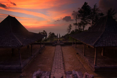 Scenic view of orange sky