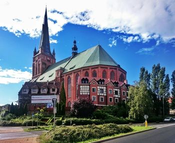 View of church against blue sky