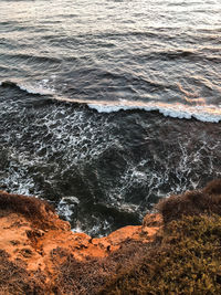 High angle view of beach