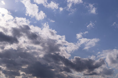 Low angle view of clouds in sky