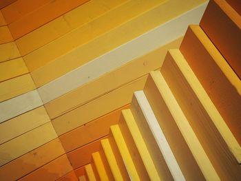 Low angle view of yellow steps