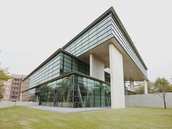 Low angle view of building against clear sky