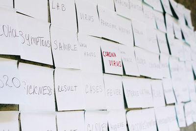 Close-up of text on white paper