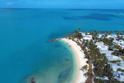 High angle view of sea