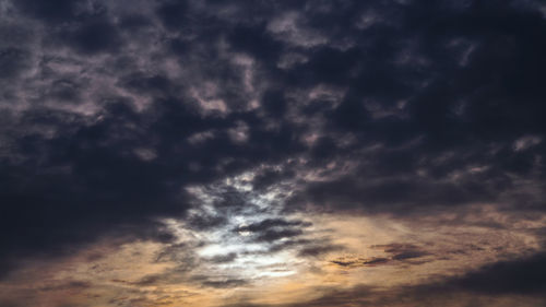 Low angle view of cloudy sky