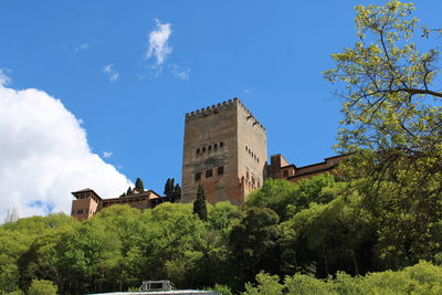 Low angle view of buildings against sky