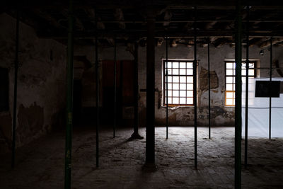 Interior of abandoned building