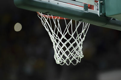 Close-up of basketball hoop