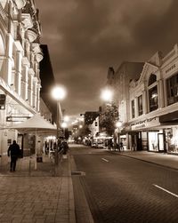 City lit up at night