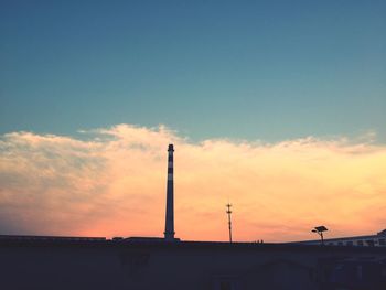 Low angle view of sky at sunset