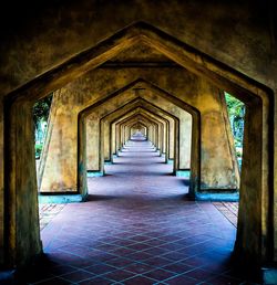 Empty corridor in old building