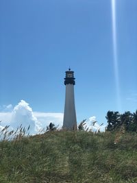 Low angle view of lighthouse against sky