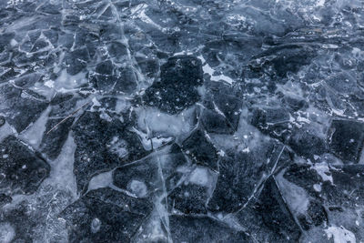 Full frame shot of frozen sea