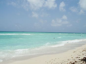 View of sea against cloudy sky