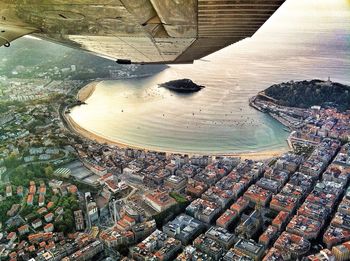 High angle shot of cityscape