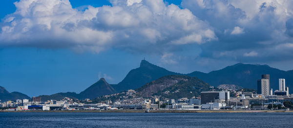 Landscape of guanabara bay in rio de janeiro, southeastern brazil