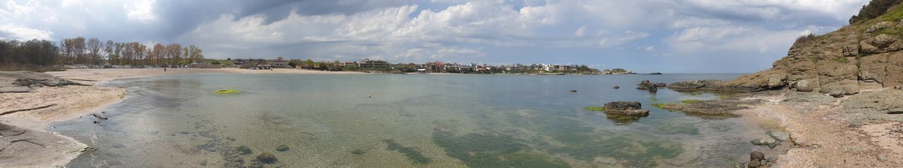 Panoramic view of beach against sky