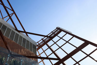 Low angle view of building against clear sky