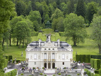 View of historical building in garden