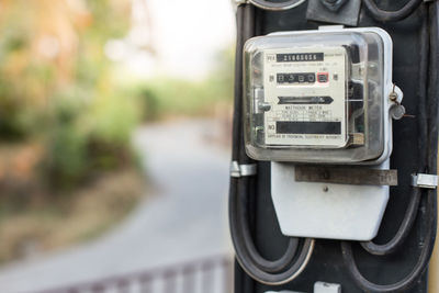 Close-up of vintage car