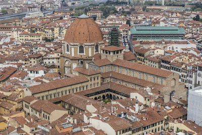 Aerial view of the historic center of florence