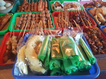 Close-up of food for sale in market