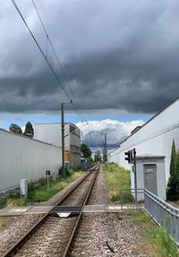 Railroad tracks against sky