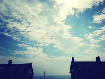 Sea against cloudy sky