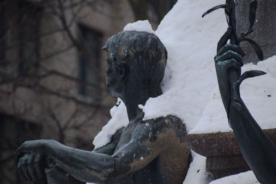 Close-up of angel statue