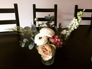 Close-up of flowers in vase at home