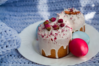 Close-up of cake on table