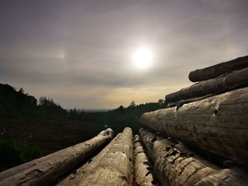 Scenic view of landscape against sky during sunset