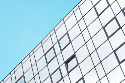 Low angle view of modern building against sky