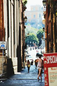 Narrow street in city