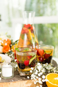 Close-up of drink on table