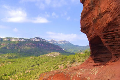 Scenic view of mountain against sky