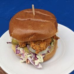Close-up of chocolate cake in plate on table