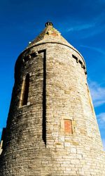 Low angle view of fort against clear sky