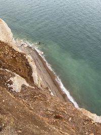 High angle view of sea shore