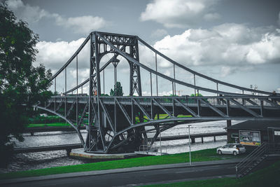 View of suspension bridge