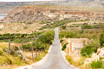 Road passing through landscape